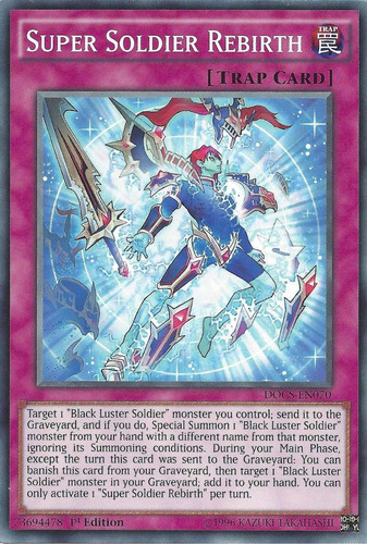 Yu-gi-oh Super Soldier Rebirth - Common Frete Incluso