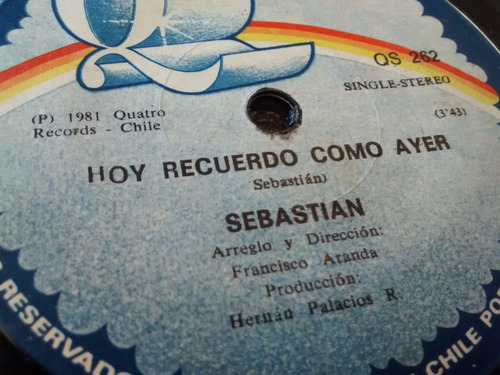 Vinilo Single De Sebastian - Solo Siempre Solo ( P75 (Usado)