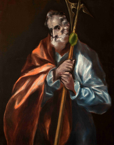 Lienzo Canvas Arte Sacro San Judas Tadeo Apóstol Greco 70x50