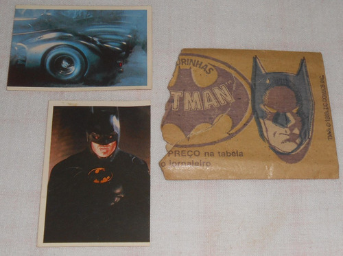 Álbum Batman O Filme 1989 Lote 2 Figurinhas + Pacote Vazio