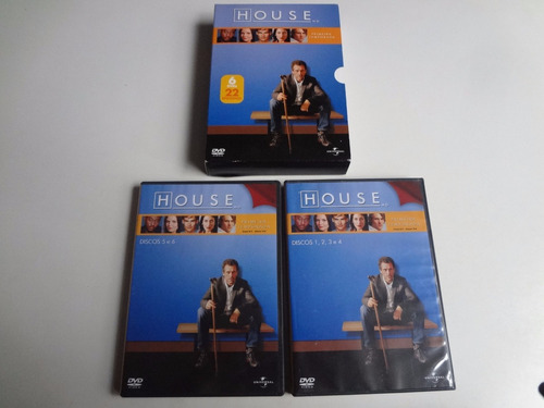 Box Dvd's House 1° Temporada 22 Episodios 6 Dvd's