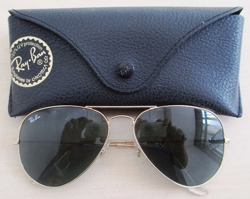 B3562 Óculos Ray-ban Aviador Italiano Pouquissimo Uso, Com C