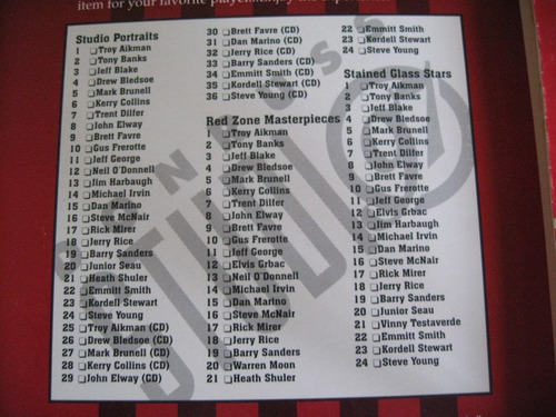 1997 Donruss Studio 4 Tarjetas 8 X10 Pulgadas Con Sus Sobres (Usado)