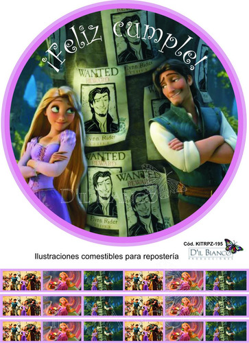 D'il Bianco- Ilustraciones Fototorta Enredados De Disney