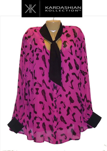 Envio Blusa Top Xxl 2x Grande Rosa Kardashian Collection 22w