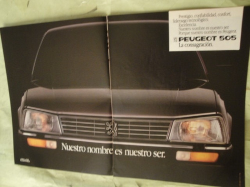 Publicidad Peugeot 505 Año 1989 Hoja Sola