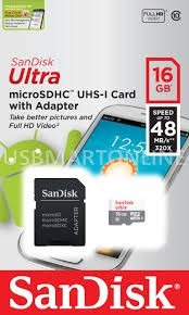 2 Memorias Sandisk Ultra 16gb Clase 10 48mb/s