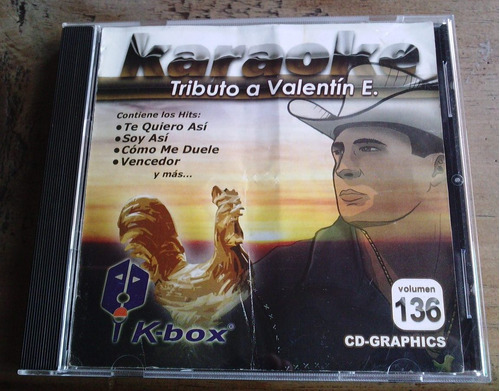 Valentin Elizalde Karaoke Unica Ed Cd Raro  C/booklet Mdn