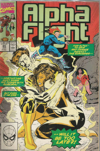 Alpha Flight N° 85 - Em Inglês - Editora Marvel - Formato 17 X 26 - Capa Mole - 1990 - Bonellihq Cx02 Abr24