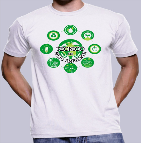 Imagem 1 de 1 de Camisa Camiseta Estampa Curso Técnico Em Meio Ambiente