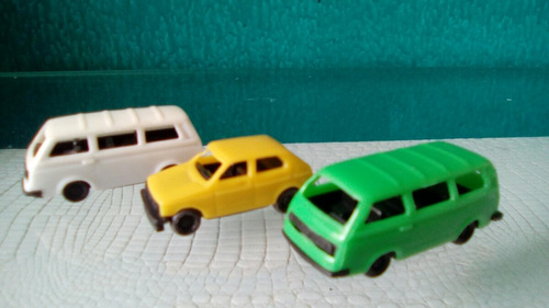 Gulliver - Lote Com 3 Carrinhos De Plástico Brinquedo Antigo
