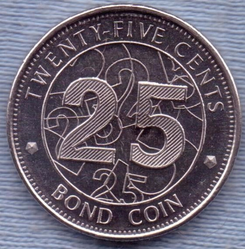 Zimbabwe 25 Cents 2014 * Moneda Bono * En Circulacion *