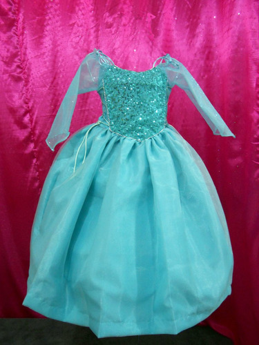 Vestido Disfraz Lujo Princesa Elsa Frozen Envío Gratis