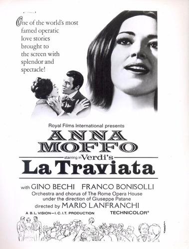 Foto Cine-    Afiche Original De Cartelera - La Traviata