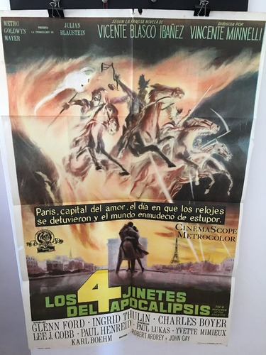 Afiche De Cine Original - Los Cuatro Jinetes Del Apocalipsis