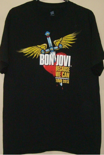 Polo Bon Jovi M Original Import Aerosmith Hendrix Metallica