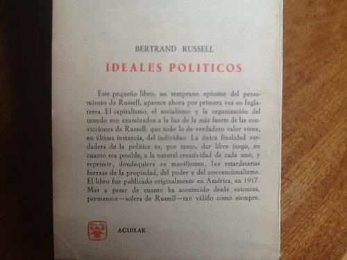 Bertrand Russell - Ideales Políticos (Usado)