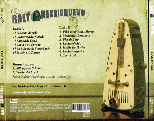 Cd Raly Barrionuevo Radio Am Nuevo Sellado Open Music D-