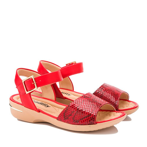 Sandalias (piccadilly) Base Baja /negro/rojo/suela-tallon