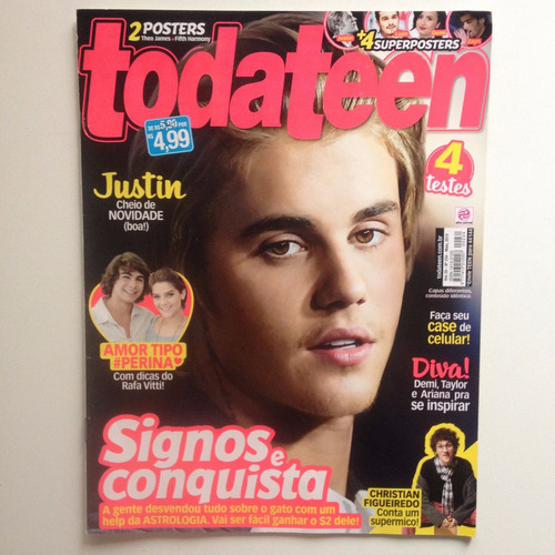 Revista  Toda Teen Justin Bieber Rafa Vitti  Nº234 W494
