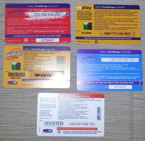 Coleção Cartão Pronto Recarga Tim - Cartões (Usado)