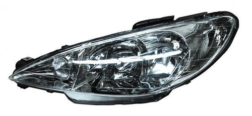 Faro Peugeot 206 07-08-09 Liso Doble As Derecho