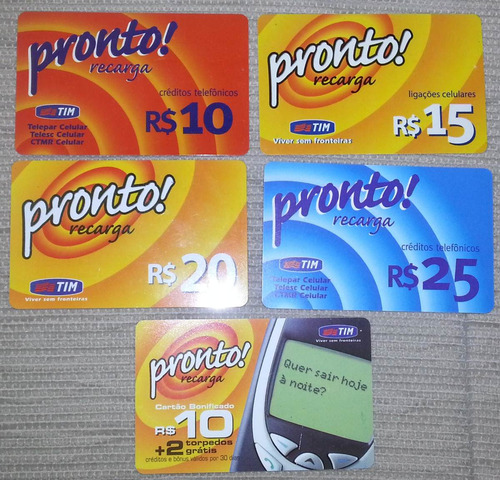 Coleção Cartão Pronto Recarga Tim - Cartões (Usado)