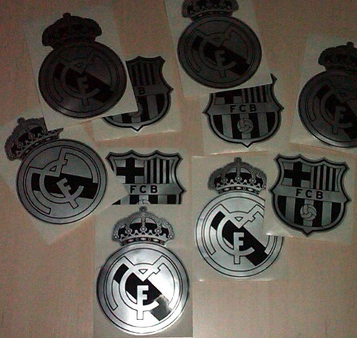 Emblema Calcomanias Del Barcelona Fc Y Real Madrid (el Par)