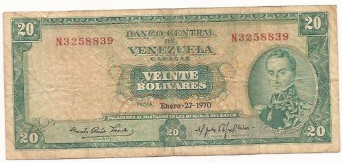 Veinte Bolivares Enero 27-1970 N 7