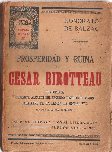 Cesar Birotteau - Balzac - Joyas Literarias