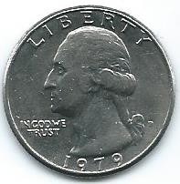Moneda  De  Ee  Uu  1/4 Dolar  1979   D   Muy  Buena