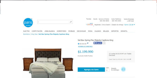 Box Spring Flex Majesty Capitone King (Usado)