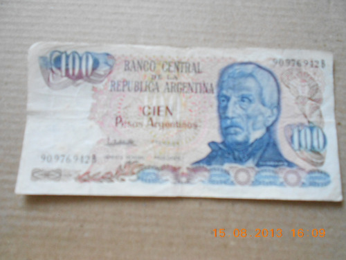 Billete 100 Pesos Argentinos Serie B