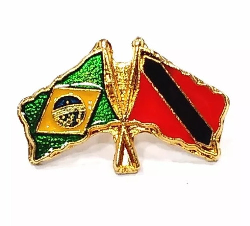 Bótom Pim Broche Bandeira Brasil X Trinidad E Tobago