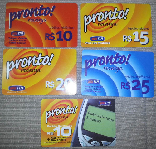 Coleção Cartão Pronto Recarga Tim - Cartões (Usado)