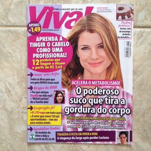 Revista Viva Mais 539 29/01/2010 Alinne Moraes Dieta Cabelo