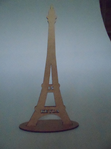 Kit 12 Torres Eiffel 20cm Mdf Crú 3mm Lisa Aniversário Festa