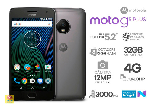 Smartphone Motorola Moto G5 Plus 5,2  2gb Ram 32gb 13mp 4g