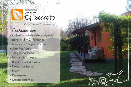 Imagen 1 de 15 de Cabañas Descanso El Secreto Chascomús