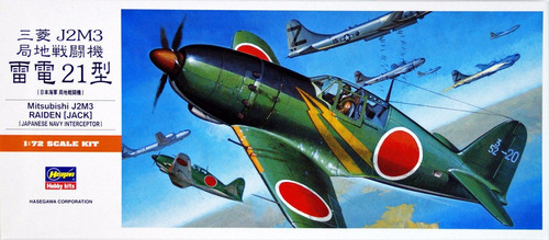 Modelismo Avion Japones 1/72 J2m3 Raiden Hasegawa 