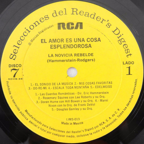 El Amor Es Una Cosa Esplendorosa (disco 7) Lp