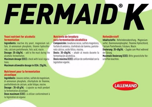 50g Nutriente Fermaid K Hidromel, Cerveja, Vinho