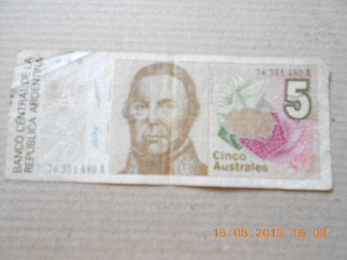 Billete 5 Australes Serie A