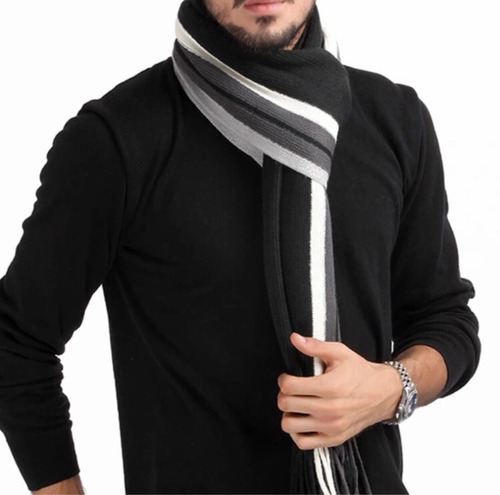 Cachecol Pashmina Xale Homem Clássico Lã Scarf Masculino