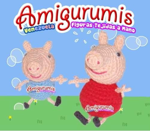 Peppa Pig Y George Figuras Amigurumi - Crochet (ambos)