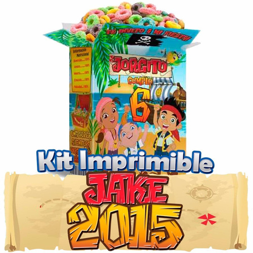 Kit Imprimible Jake Y Los Piratas De Nunca Jamas Nuevo