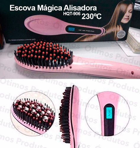 Promoção Escova Alisadora Chapinha Cabelo Magic Elétrica