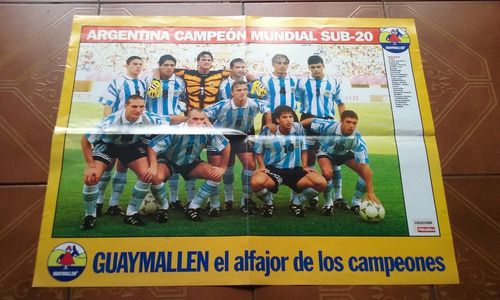 Poster Seleccion Argentina Sub-20 Campeon Malasia 1997