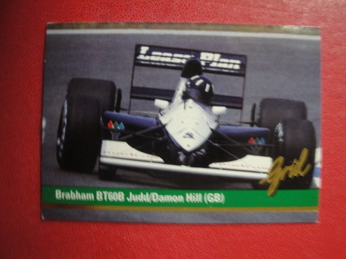 Figuritas Grid Formula 1 Año 1992 Brabham Bt60b Nº8