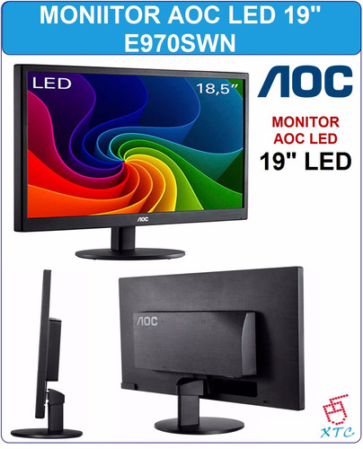 Monitor Aoc Led 18.5 Pulgadas E970swn Vga Nuevos Xtc